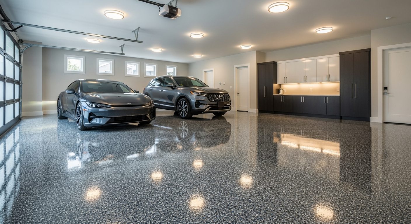 Epoxy flake flooring in Albury Wodonga
